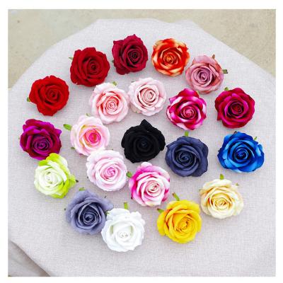 10cm Simulated velvet rose head